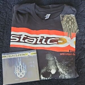 Stactic-x  Band Merchandise Set-tshirt, CD And Keychain